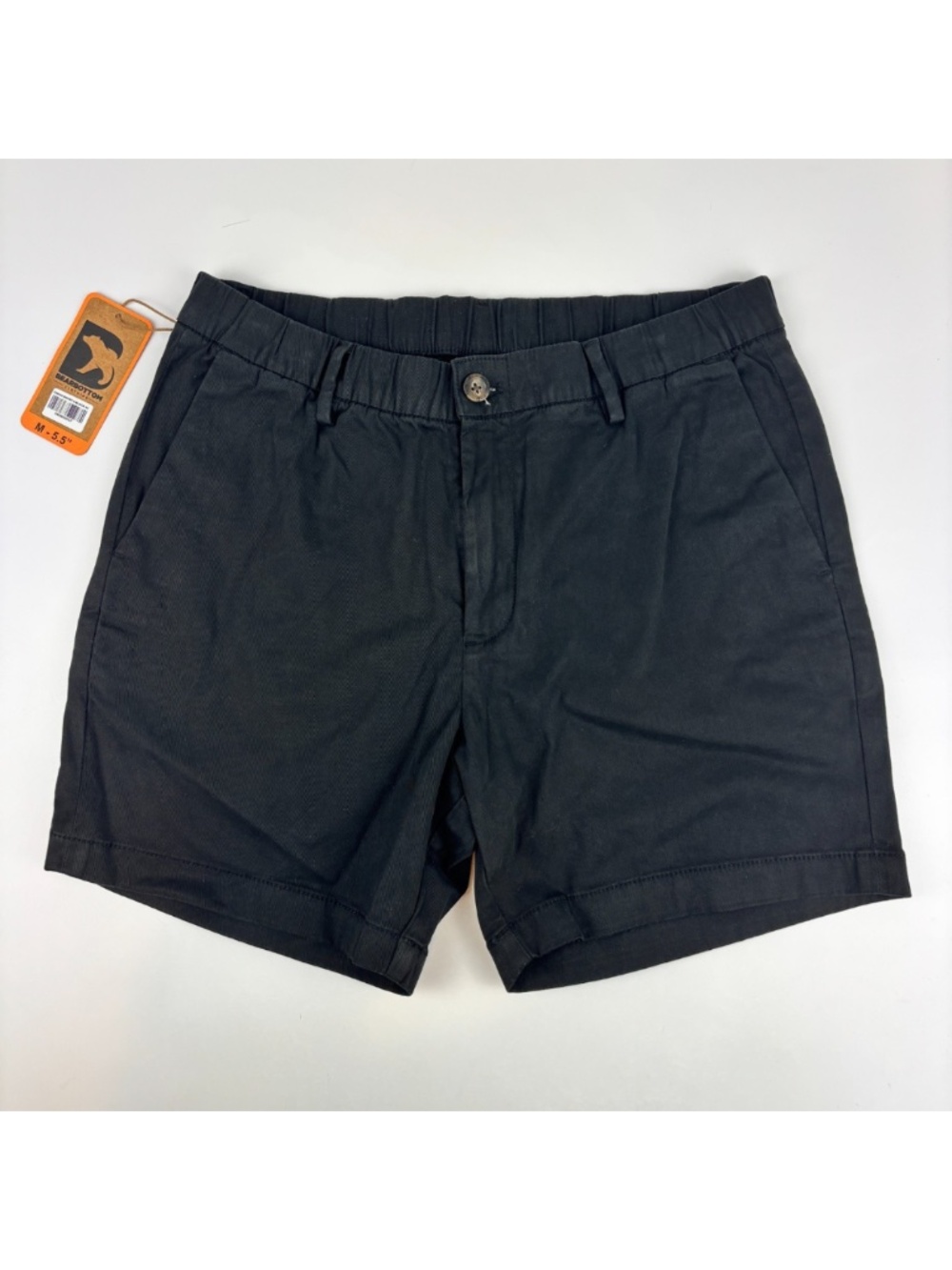 NWT Bearbottom Clothing Mens Size M Shorts Black Stretch 5.5" Ins Chino Casual